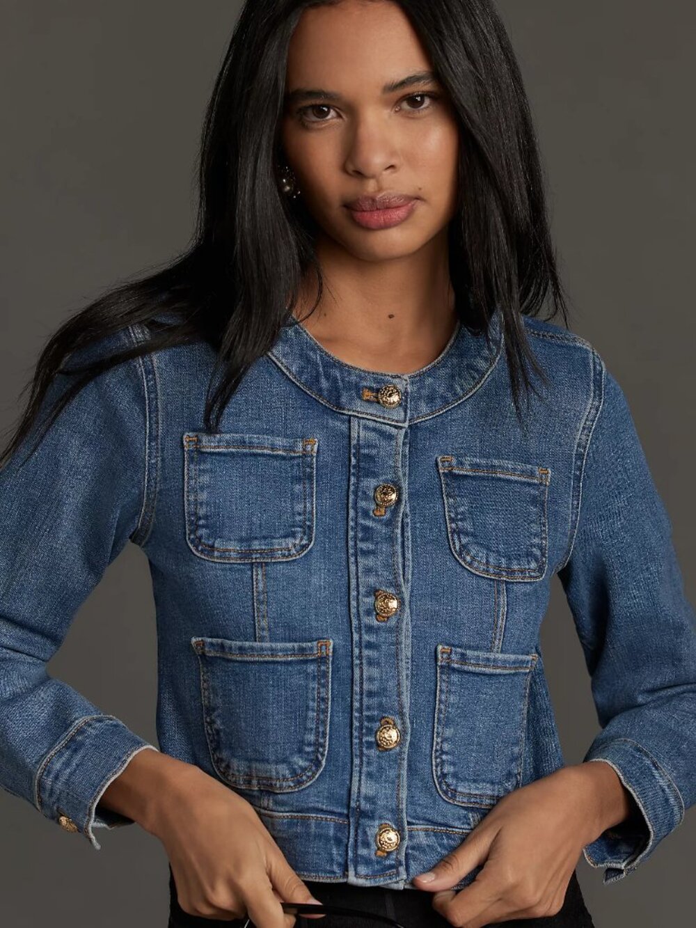 NWT Anthropologie Maeve Coco Denim Jacket